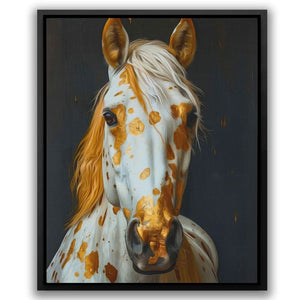 Gold Spotted Horse - Canvas Print