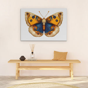 Golden and Blue Butterfly - Luxury Wall Art