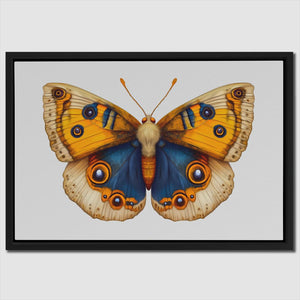 Golden and Blue Butterfly - Luxury Wall Art