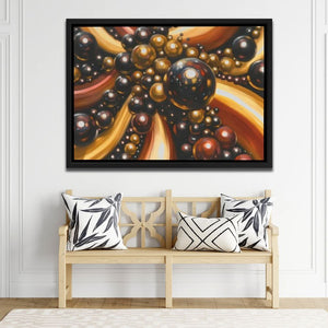 Golden Balls - Large Abstract Canvas Print