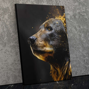 Golden Bear - Wall Art in Black Frame