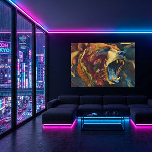 Golden Bear Fury — Golden Bear Fury Blue Pink Neon Room Land 73