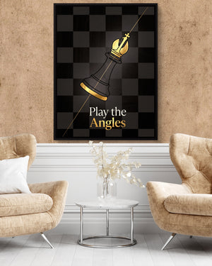 Golden Bishop Angled — golden bishop angled psd clay wall tan chairs 1port framed black