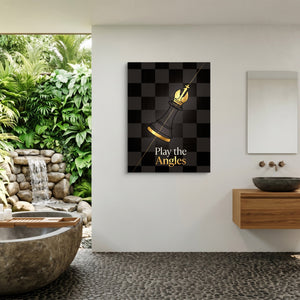 Golden Bishop Angled — golden bishop angled sq outdoor bathroom 1port flush print
