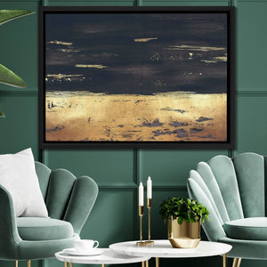 Golden Black Trim - Gold Luxury Canvas Print