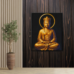Golden Buddha Crowned — Golden Buddha Crowned Plant Wood Wall 161