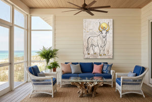 Golden Bull Temple โ golden bull temple living room with couch 2 1port flush print