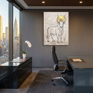 Golden Bull Temple โ golden bull temple sq office view 1port flush print