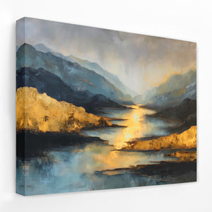 Golden Canyons Embrace - Luxury Wall Art