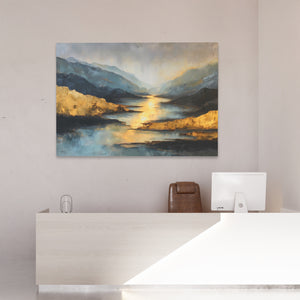 Golden Canyons Embrace - Luxury Wall Art