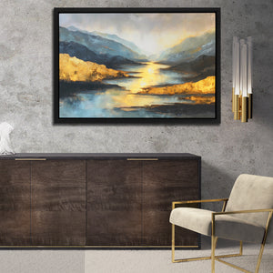 Golden Canyons Embrace - Luxury Wall Art