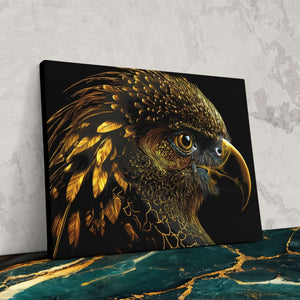 Golden Caw - Animals Canvas Wall Art