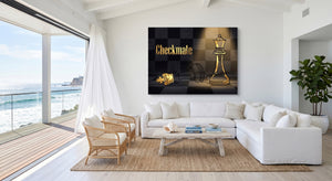 Golden Chess Checkmate — golden chess checkmate beachside villa 1land flush print