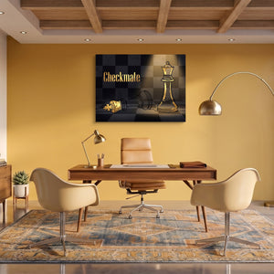Golden Chess Checkmate — golden chess checkmate sq fun office 1land flush print