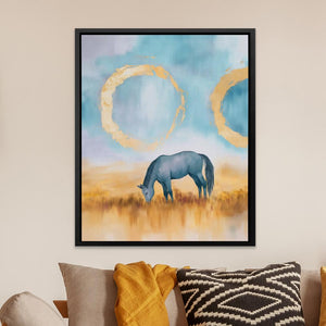 Golden Circle Horse - Luxury Wall Art