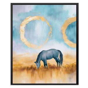 Golden Circle Horse - Earth Tones Horse Canvas Print