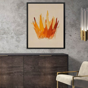 Golden Crown Abstract - Entryway Art for Home Office