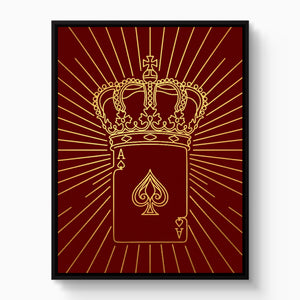Golden Crowned Ace โ golden crowned ace white studio framed black