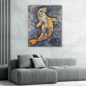 Golden Currents - Large Canvas Print