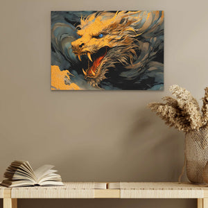 Golden Dragon - Large Fantasy Canvas Print