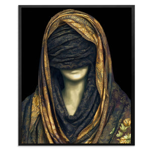 Golden Draped Mystery canvas wall art, room view
