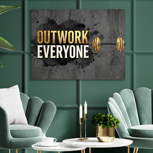 Golden Dumbbell Motivation โ golden dumbbell motivation sq green luxury rom 1land flush print