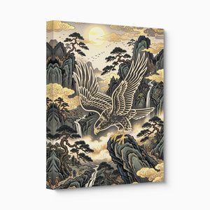 Golden Eagle Perch โ golden eagle perch angled flush print