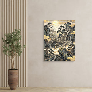 Golden Eagle Perch โ golden eagle perch sq tree wall 1port flush print