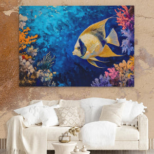 Golden Echoes of the Deep - Luxury Wall Art