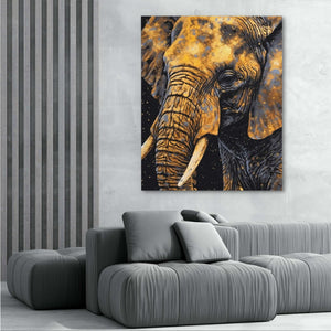 Golden Elephant - Africa Art