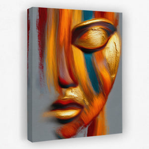 Golden Face Calligraphy — Golden Face Calligraphy Portrait Side View Mirror 197