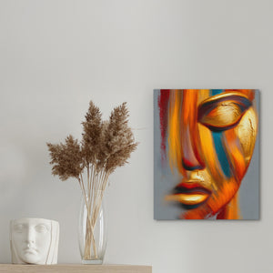 Golden Face Calligraphy — Golden Face Calligraphy New Woman Statue 101