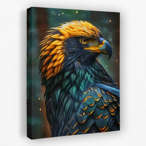 Golden Feather Tips - Animals Canvas Wall Art