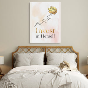 Golden Flower Rising โ golden flower rising sq white bedroom 1port flush print
