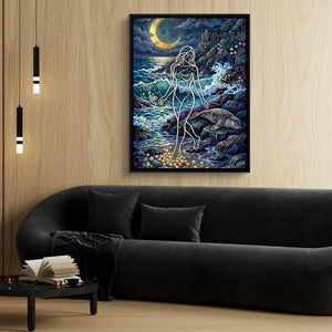 Golden Goddess Moonlight โ golden goddess moonlight sq 70s vibes 1port framed black