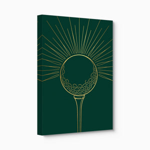 Golden Golf Sunrise โ golden golf sunrise angled flush print