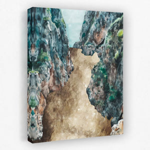 Golden Horizon - Hills Canvas Wall Art