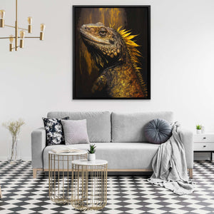 Golden Iguana - Wall Art Print