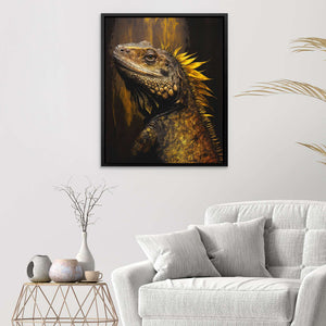 Golden Iguana - Wall Art Print