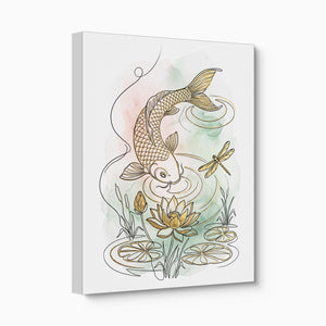 Golden Koi Pond โ golden koi pond angled flush print