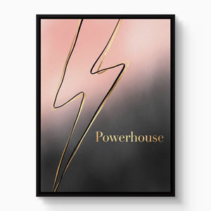 Golden Lightning Powerhouse โ golden lightning powerhouse white studio framed black