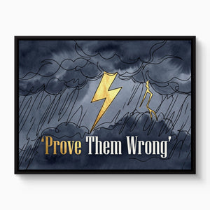 Golden Lightning Storm โ golden lightning storm white studio framed black