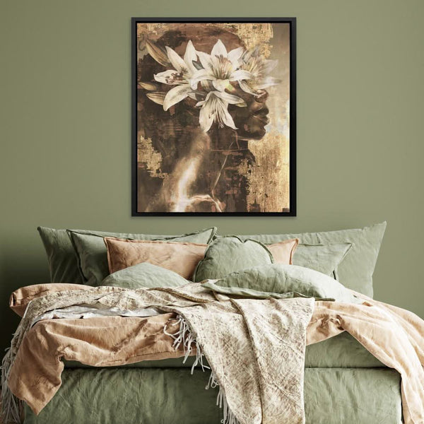 Golden Lily Maiden in a room
