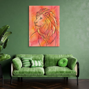 Golden Lion Mane โ golden lion mane sq green couch 1port flush print