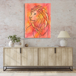 Golden Lion Mane โ golden lion mane sq hallway granite wall 1port flush print