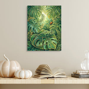 Golden Lizard Jungle โ golden lizard jungle sq halloween wall 2 1port flush print