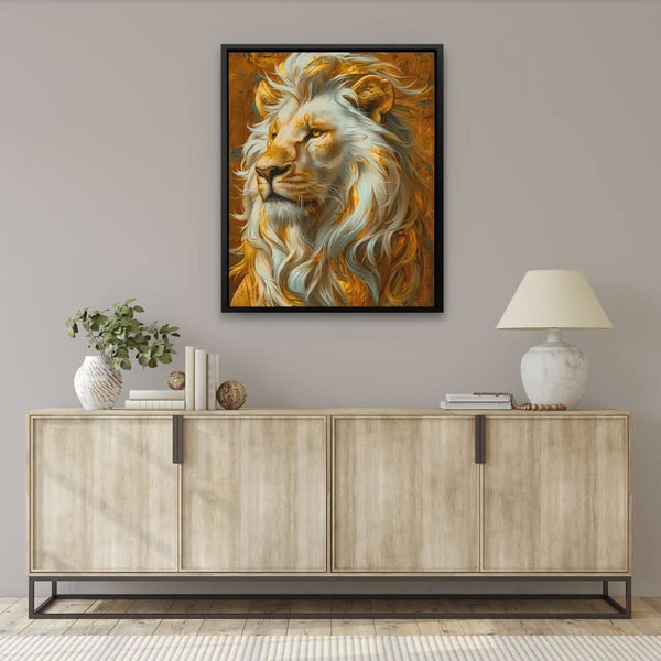 Golden Mane in a room