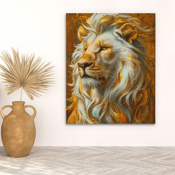 Golden Mane in a room