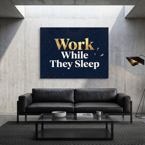 Golden Night Work โ golden night work sq grey luxury 1land flush print