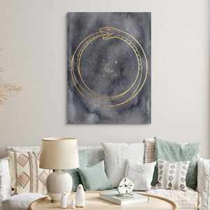 Golden Ouroboros Night โ golden ouroboros night sq clock bed 1port flush print
